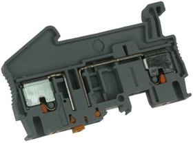 Фото 1/6 Knife disconnect terminal, push-in connection, 0.14-4.0 mm², 2 pole, 20 A, 6 kV, gray, 3210156