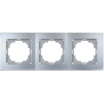 Рамка трехместная серебро Touran metallic 24130093
