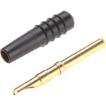22.2609-21, Black Male Test Plug, 2mm Connector, Solder Termination, 10A, 30 V ...