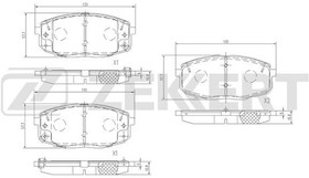 BS-1707, Колодки тормозные Hyundai Creta 16- передние дисковые Zekkert