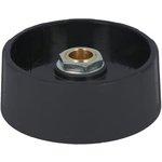 Rotary knob, 6 mm, plastic, black, Ø 40 mm, H 15 mm, A2540060