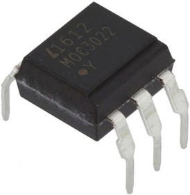 Фото 1/2 MOC3022M, Оптотиристор, 5кВ, Uвых: 400В, без системы переключения в нуле