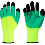 Перчатки садовые нейлоновые с пенополиуретановым обливом, 9 размер, 23см, 50г 188-071