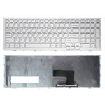 Клавиатура для ноутбука Sony Vaio VPC-EE белая с белой рамкой