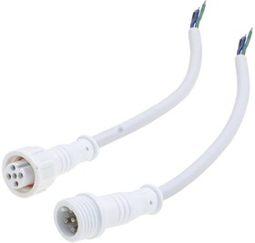 BLHK12-5PW, Разъемы герметичные кабельные (штекер-гнездо) , 5 контактов, IP67, 5 А, 250 В, белые