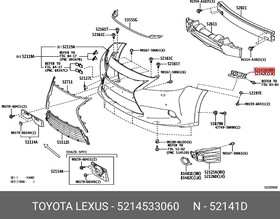 52145-33060, Крепление бампера LEXUS ES250/350 12-15 RH