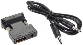 Фото 1/3 VCOM CA336A Переходник HDMI(F) --  VGA(M)+audio,1080*60Hz, VCOM  CA336A  [4895182225145]