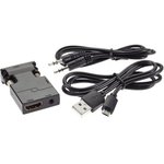 VCOM CA337A Переходник VGA(M)+audio+microUSB --  HDMI(F)1080*60Hz ...