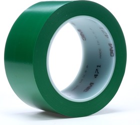 3M 471 50mmx66m, 471 Green Vinyl 33m Lane Marking Tape, 0.14mm Thickness