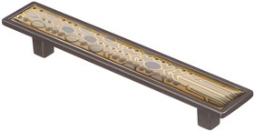 Ручка-скоба JEWEL 128 мм, полимер, черный лакированный никель KA1-128JW42P-NF