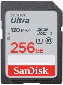 Фото 1/4 SDSDUN4-256G-GN6IN, Флеш карта SD 256GB SanDisk SDXC Class 10 UHS-I Ultra 120MB/s