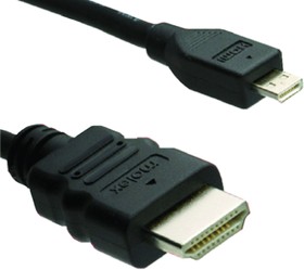 Фото 1/2 68786-0001, Male HDMI to Male Micro HDMI Cable, 1m