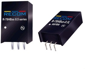 Фото 1/7 R-78HB15-0.5, Non-Isolated DC/DC Converters 0.5A DC/DC REG 20-72Vin 15Vout