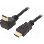 CC-HDMI490-6, Кабель; HDMI 2.0; вилка HDMI,вилка HDMI 90°; 1,8м; черный; 30AWG