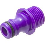 Штуцер под коннектор с наружней резьбой 1/2", пластик ДС.070873.ИМ