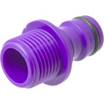 Штуцер под коннектор с наружней резьбой 1/2", пластик ДС.070873.ИМ