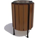 Урна уличн. «Гео»,67040, сосна, палисандр 67040/ГЕО/9005/С_ПАЛ