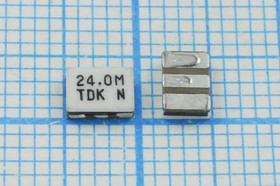 Керамические резонаторы 24МГц, SMD 4.7x4.1мм с тремя контактами; №пкер 24000 \C04741C3\\\\ CCR24,0MC6T\TDK