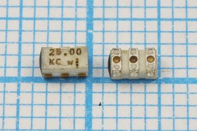 Керамические резонаторы 25МГц, SMD 3.2x2.1мм с тремя контактами; №пкер 25000 \C03221C3\\5000\3000/- 20~80C\SSR25,00BR03-AP