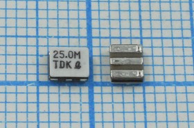 Керамические резонаторы 25МГц, SMD 4.7x4.1мм с тремя контактами; №пкер 25000 \C04741C3\\\\ CCR25,0MC6T\TDK