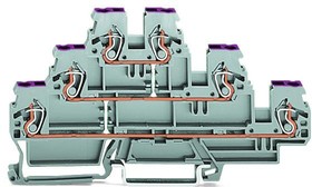 870-556, 3-уровн. клемма, 0,08 - 2,5 (4) мм2, серая L