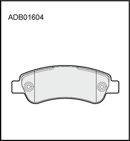 ADB01604, Колодки тормозные дисковые | зад |