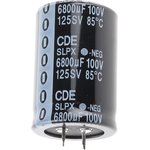 SLPX682M100H9P3, Aluminum Electrolytic Capacitors - Snap In 6800uF 100V 20% 85C
