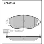 ADB12201, Колодки тормозные дисковые | перед |