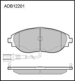 ADB12201, Колодки тормозные дисковые | перед |