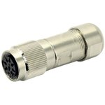 C091 31D008 101 2, Circular DIN Connectors STRAIGHT FEMALE METAL 6-8MM