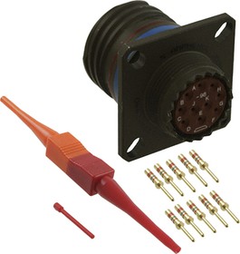 D38999/20WC98PN, Circular MIL Spec Connector 10P FM SZ 13 PIN WL MNT