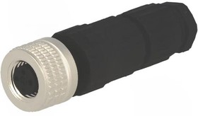 Фото 1/6 ELKA 3008 V, Circular Connector, M8, Socket, Straight, Poles - 3, Pin Penetration, Cable Mount