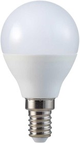 264 VT-225, LED Light Bulb, Замороженный Глобус, E14 / SES, Теплый Белый, 3000 K, Без Затемнения, 180°