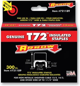721189, 9 x 15mm Insulated Staples, 300 Pack