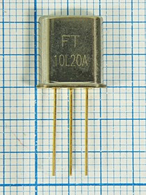 Фильтр кварцевый полосовой 10.695МГц 2-го порядка,полоса 20кГц/3дБ; ф 10695 \пол\ 20/3\HC49T-3\3P\ FT10L20A\2пор\