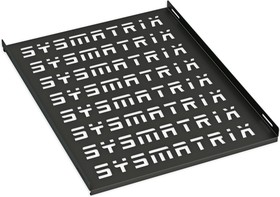 Фото 1/2 SYSMATRIX SH 4002.900 Полка 19" стационарная перфорированная глубиной 300 мм для напольных и настенных шкафов глубиной 450 мм, цвет черный (