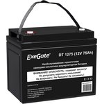EX282983RUS, Аккумуляторная батарея ExeGate DT 1275 (12V 75Ah, под болт М6)