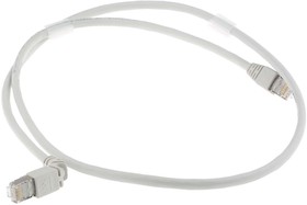 Фото 1/3 1248280010, Weidmuller Cat6 Right Angle Male RJ45 to Straight Male RJ45 Ethernet Cable, S/FTP, Grey LSZH Sheath, 1m