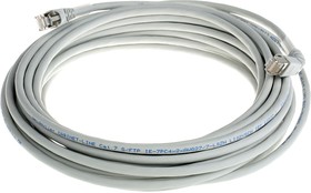 Фото 1/2 1248280100, Weidmuller Cat6 Right Angle Male RJ45 to Straight Male RJ45 Ethernet Cable, S/FTP, Grey LSZH Sheath, 10m, Low Smoke