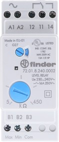 Фото 1/5 72.01.8.240.0002, Level Monitoring Relay, 1 Phase, SPDT, DIN Rail