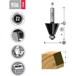 Фреза фасочная с подшипником угол=22.5 d=31.8 l=66 s=8mm 936.3222.08