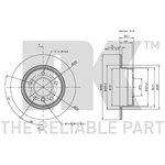 201525, 201525NK_диск тормозной задний!\ BMW E36/E46 1.6-2.5TDs M40-M54 90