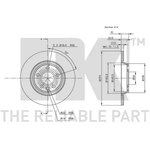 202552, 202552NK_диск тормозной задний!\ Ford Galaxy, VW T4 1.8-2.5TDi 96