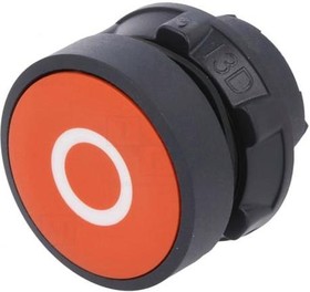 Фото 1/3 Pushbutton, groping, waistband round, red, front ring black, mounting Ø 22 mm, ZB5AA432