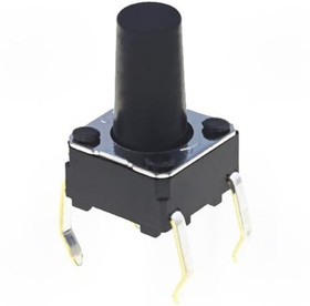 Фото 1/9 B3F-1070, Plunger Tactile Switch, SPST 50 mA @ 24 V dc 6.1mm Through Hole