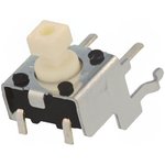 B3F-3150, IP00 Ivory Plunger Tactile Switch, SPST 50 mA Through Hole
