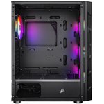 1STPLAYER FIREBASE XP Black / ATX / 4x120mm LED fans / XP-BK-4F1