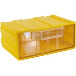 К1 Желтый, Ячейки, Желтый корпус прозрачный контейнер, 131х107х57мм