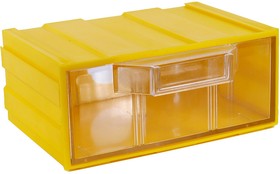 Фото 1/4 К1 Желтый, Ячейки, Желтый корпус прозрачный контейнер, 131х107х57мм