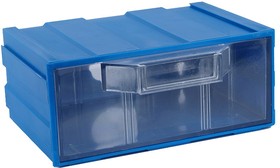 Фото 1/8 К1 Синий, Ячейки, Синий корпус прозрачный контейнер, 131х107х57мм